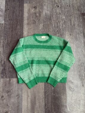 Striped Green Crewneck Sweater